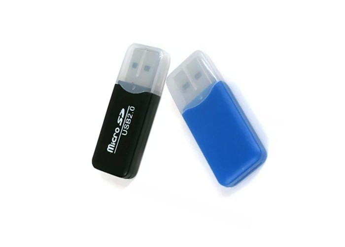 China Logo Printed Micro SD Card Reader , External USB Card Reader For SD Memory Stick on sale