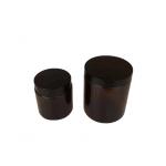 China Simple solemn formal occasions electroplated custom black candle jars with lids for sale