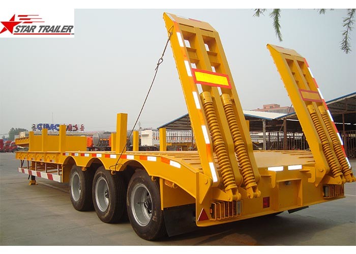 Buy cheap 3 Axles Extendable Pipe Hauling Trailer With Corrugated Plate Side Wall from wholesalers