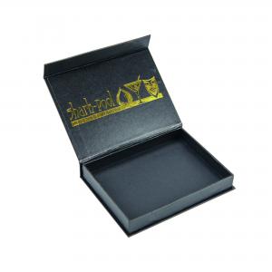 China Custom book shaped box phone case packaging box for gift with gold stamping on sale