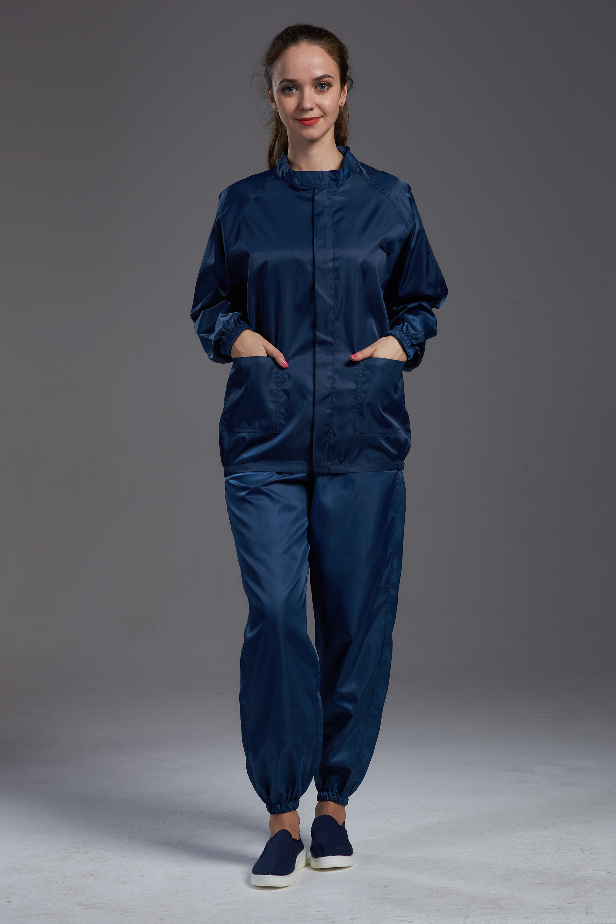 Best Dark Blue Unisex Esd Antistatic cleanroom Jacket and pants , sterilization and dust free wholesale