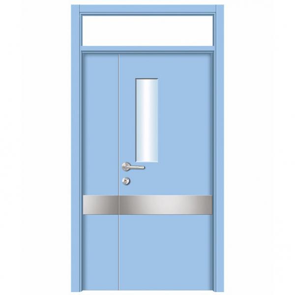 Cheap light blue antibacterial thick 50mm Hermetic Doors For Hospitals for sale