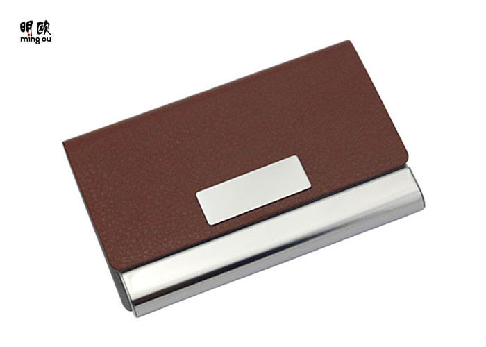 China Sterling Silver Business Card Holder Engraved Gift , Classy Executive Business Card Case on sale