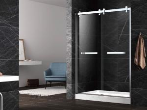 China Hinge tempered glass shower doors,unique hinge shower door,tempered shower enclosure on sale