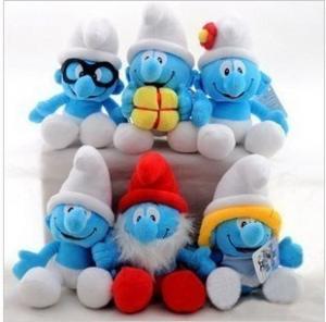 China Cute Smurf Stuffed Animals Cartoon Plush Toys For Vending Crane Machine on sale