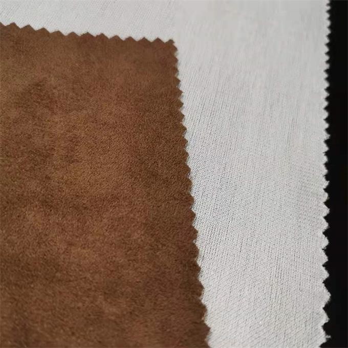 China 200gsm 75d Polyester Suede Fabric 150CM Bonded By The Yard on sale