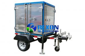 Mobile And Enclosed Transformer Oil Purifier Machine 1800L / H 2 Car Wheels Type