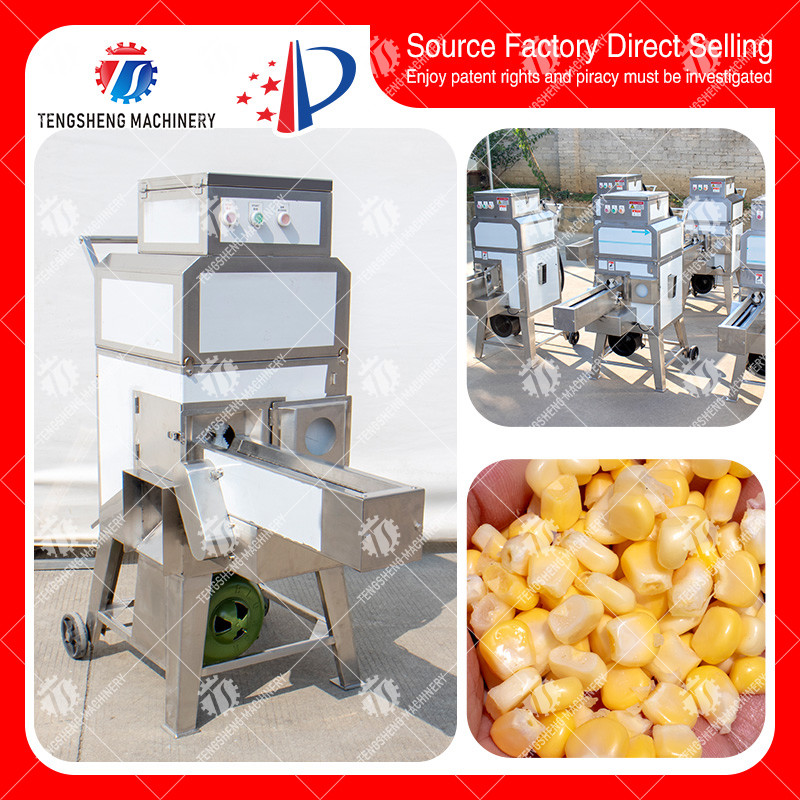 Best 500KG/H Corn Thresher Machine Sweet Corn Kernels Stalks Separate Electric wholesale