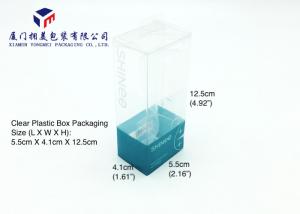 Best Keyring Transparent Plastic Box , Clear Pet Plastic Boxes 12.5cm Height wholesale
