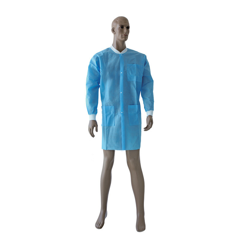 China Medical Disposable Lab Coats for Safe Protection TNT Non-woven Fabric Material on sale