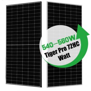 China 540W Jinko Photovoltaic Module 550W 545W Half Cut Cell Solar Panels Full Black on sale