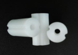 China Small Plastic Injection Molding Products , RAL 9011 White POM Spacer Bush 10 X 15mm on sale