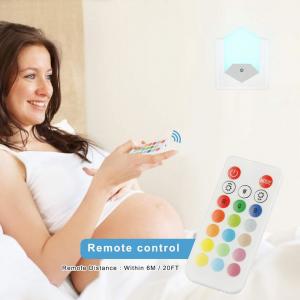 China RGB color changeable Plug-in Night Light with Remote Dimmable LED Nightlights for Kids room bedroom on sale