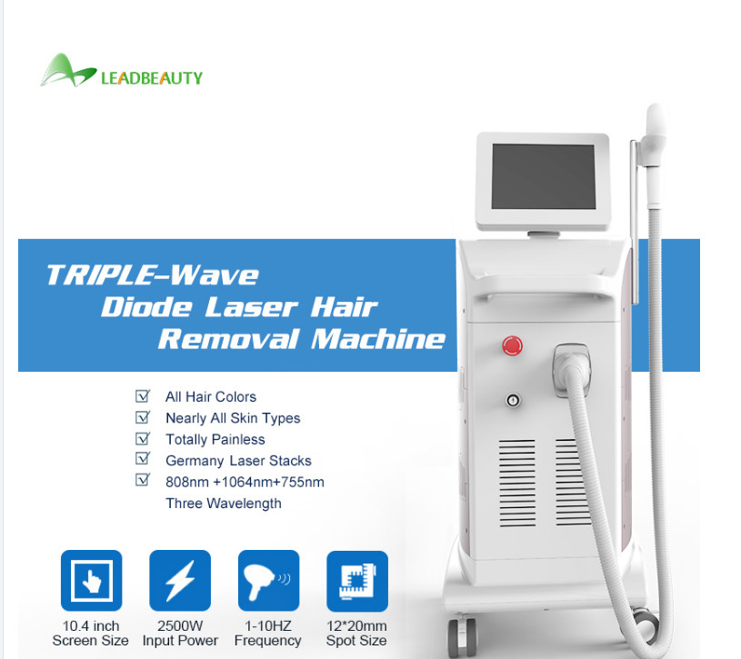 China 755nm 808nm 1064nm diode laser body hair removal machine 1200W on sale