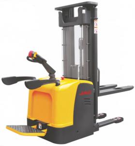Warehouse 1.2 ton Ride Electric Stacker Truck Narrow Aisle Forklift Stepless Speed Control Alternating Current 1200Kg