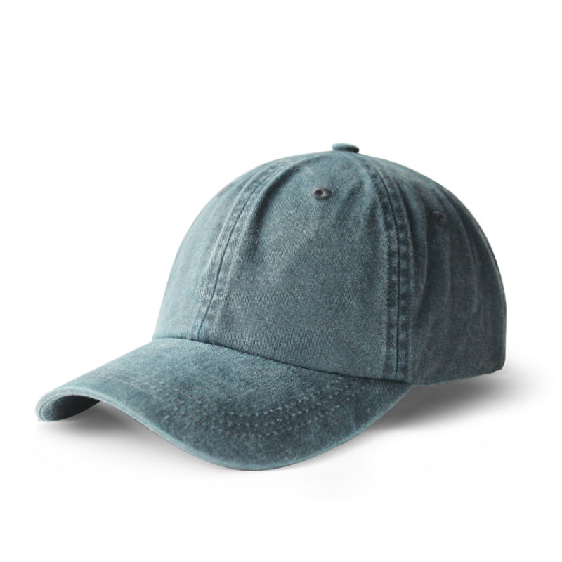 China Plain Distressed 5 Panel Baseball Caps 56cm Unstructured Dad Hat on sale