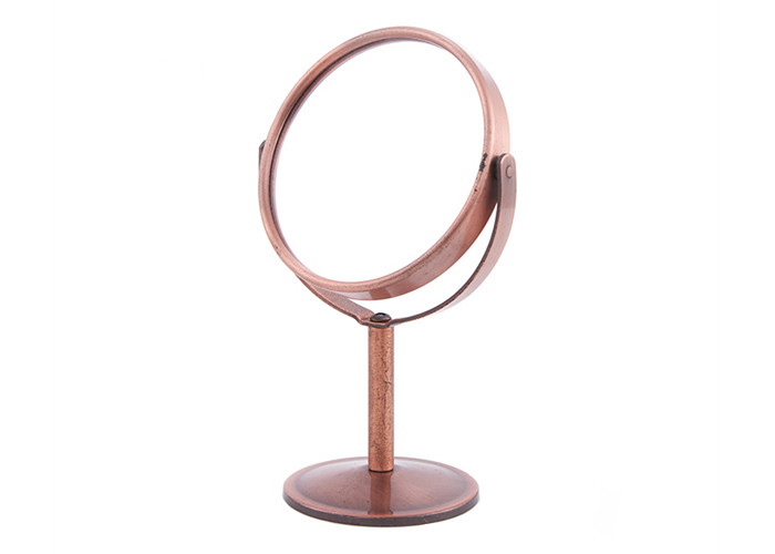 Round Rotatable Cosmetic Table Mirror Double Sides Mini Rose Desk Top Mirror