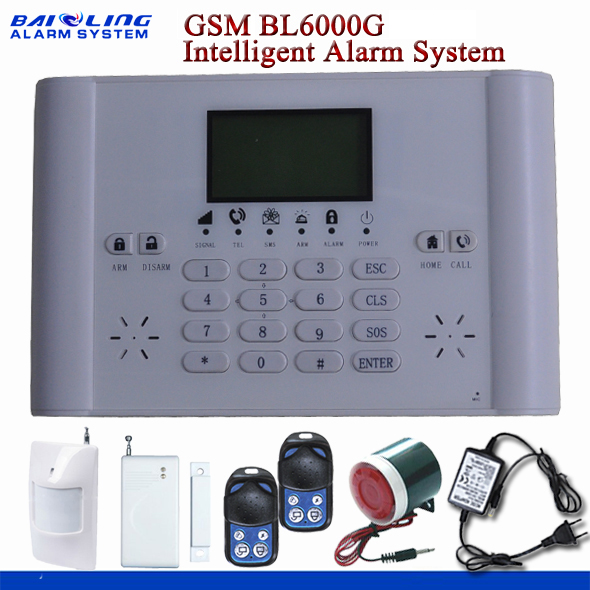 Best GSM intelligent indoor alarm system auto-dailing BL6000G  white color wholesale