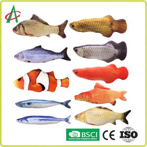 Best Simulate ISO9001 Pet Plush Toy , Fish Chew Toy 30X13X5cm wholesale