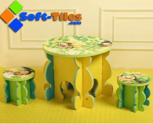 China 33-38Degree Shore C Kids Foam Toy Eva Assemble Study Table Chair on sale