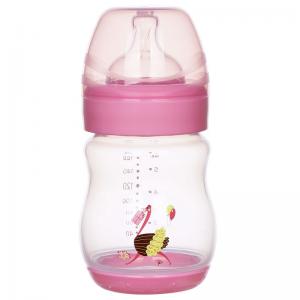 China 6oz 160ml Wide Neck Arc Baby Milk Feeding Bottle on sale