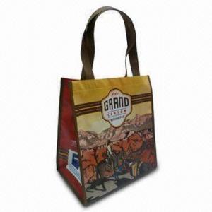 China Shopping Bags, Made of Laminated, with Stitch Bonded Nonwoven Fabric, Measures 32 x 34 x 22cm on sale