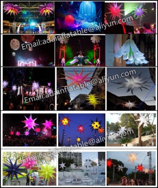 5m Giant Advertising Inflatable Sun with LED Light for Club and Party Decoration