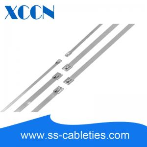 China 4.6*0.25*200mm 201,304,316 grade self-locking ball lock stainless steel cable tie with fireproof on sale