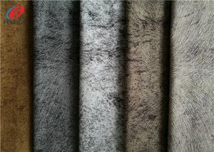 China Microfiber Sofa Velvet Upholstery Fabric 100 Polyester Embossed Burnout on sale