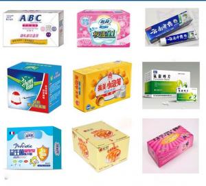 China Hot Glue Flap Insert Automatic Box Packing Machine Cosmetic Carton Sealing on sale