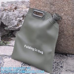 China Fuel Tanks Portable Folding Oil Bladder Bag Gasoline Sac Sealable Foldable Petrol Can Drum Canister Diesel Storage on sale