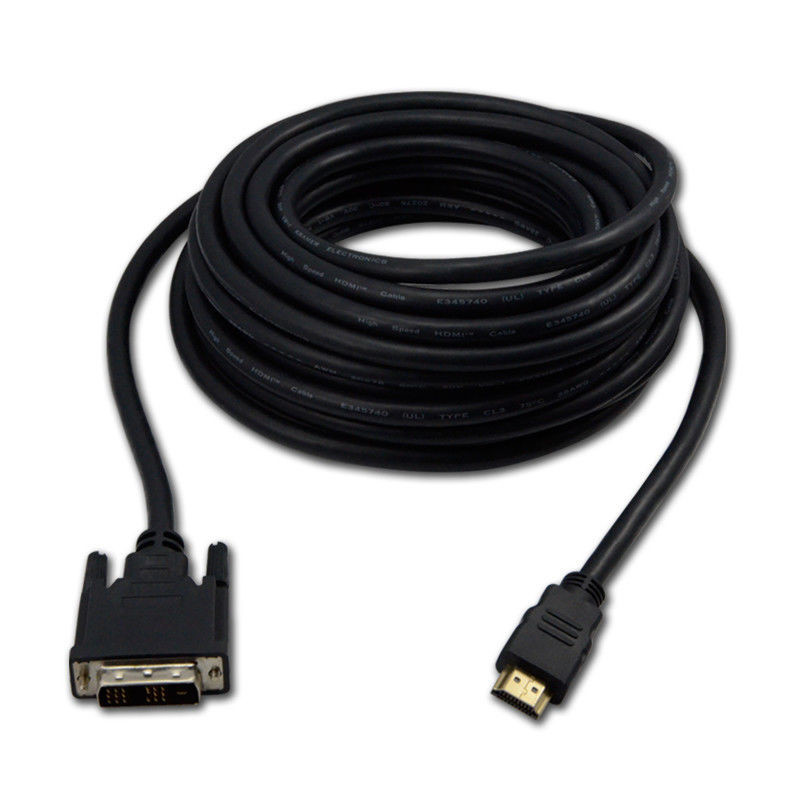 CL3 Rate Mini HDMI TO DVI Cable 25ft For Projector Monitor Support 1080P 3D