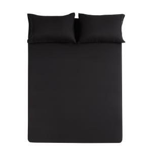 Best Brushed Microfiber 3 Piece Comforter Set Dark Black For Home Bedrooms wholesale