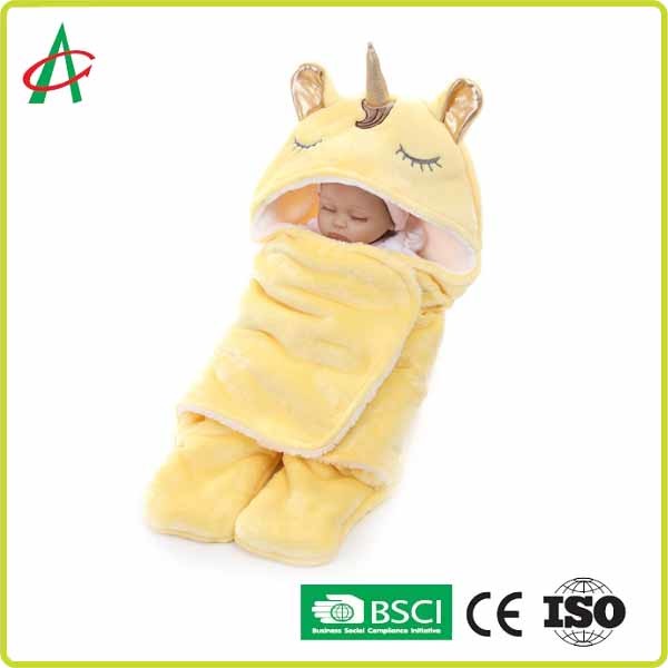 Best Flannel Unicorn Pillow Sleeping Bag 65x75cm With Velcro For Babies wholesale