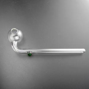 Best 14cm Curved Glass Smoking Pipe With Different Colored Glass Balancer 2mm Thick wholesale