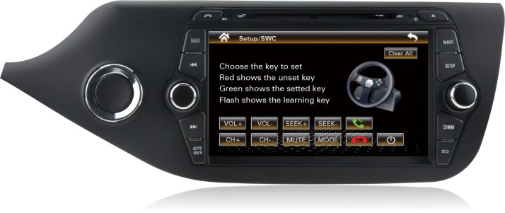 Car DVD player with GPS navigation radio tv bluetooth for For Kia CEED
