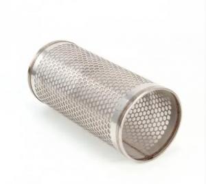 China Round Hole 1mm Thick Wire Mesh Water Filter , Stainless Steel Filter Element on sale