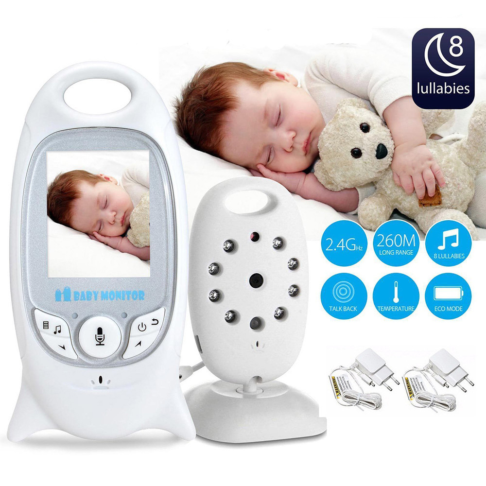 China Video Baby Monitor Wireless 2.0 inch Color Security Camera 2 Way Talk Night Vision IR LED Temperature Monitoring with 8 on sale