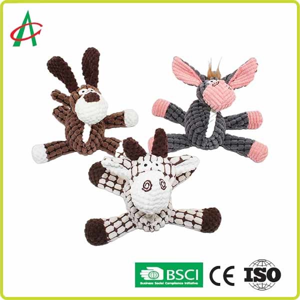Best Durable Pet Interactive Squeaky Toy Donkey Plush Pet Toys For Puppy And Medium Dogs wholesale
