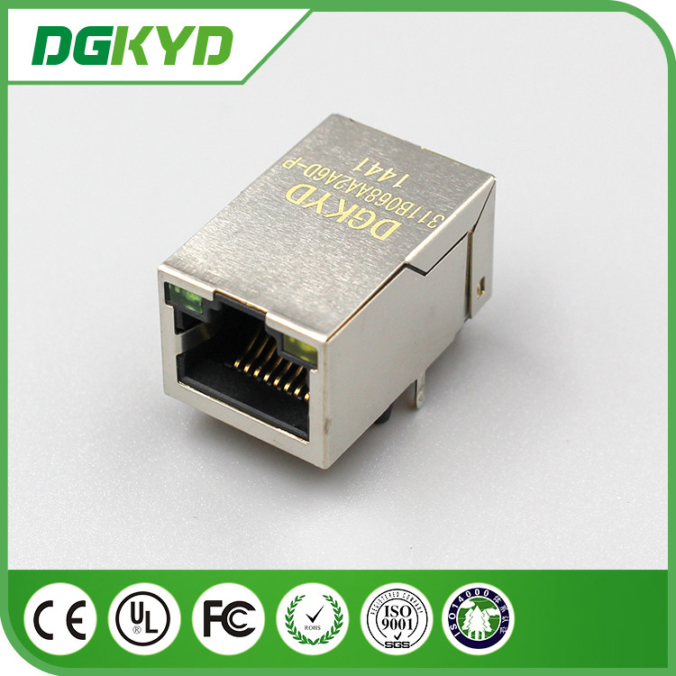 China 25.4Mm 100M 1x1 Tap Up RJ45 Ethernet connector with POE for network cable plug on sale