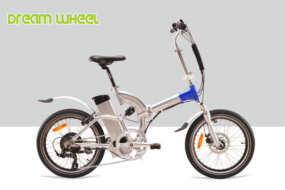 China 36V 250W Folding Electric Bike Full Suspension EN15194 With Shimano Derailleur on sale