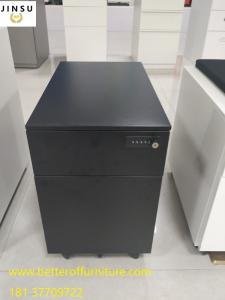 File and box  drawer mobile pedestal cabinet black color with numeric lock H480XW390XD500MM