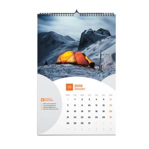 12 Months Custom Calendar Printing , Full Color Custom Wall Calendars With Hanger