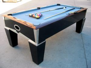 China Deluxe 7FT pool table solid wood billiard table chromed metal coner for club and family on sale