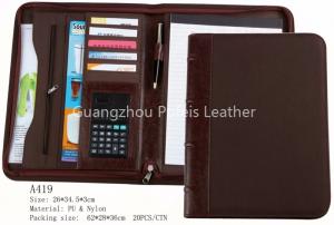 China Business A4 leather File Folder on sale