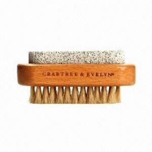 China Nail Brush with Pumice Stone and Pig Bristle, Ideal for Nail Cleaning and Nail Polish on sale