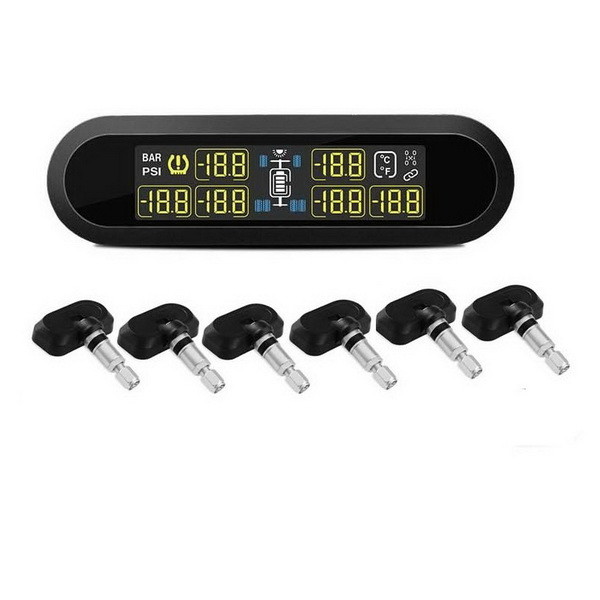 China Solar Tire Pressure TPMS Monitoring system Sensor for 6 wheels Caravan Car with Trailor on sale