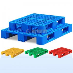 China Injection Molding Steel Reinforced Plastic Pallets For Warehouse 12-15kgs Weight on sale