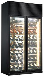 China Horizontal Wine Bottle Cooler Compressor Cooler Fan Cooling System Wine Refrigerator on sale