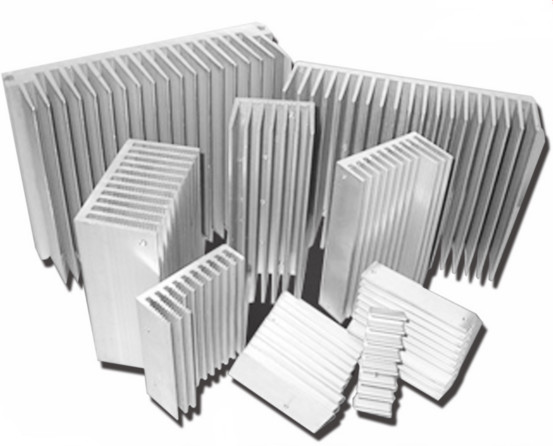 China Silvery Anodized Aluminum Heat sink Extrusion Profiles , Aluminum Radiator on sale